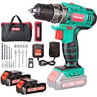 Taladro Atornillador 12V con 2 Baterías- HYCHIKA Destornillador Eléctrico- 30N.m Par Máx- 1.5 Ah Batería- 1 Hora de…